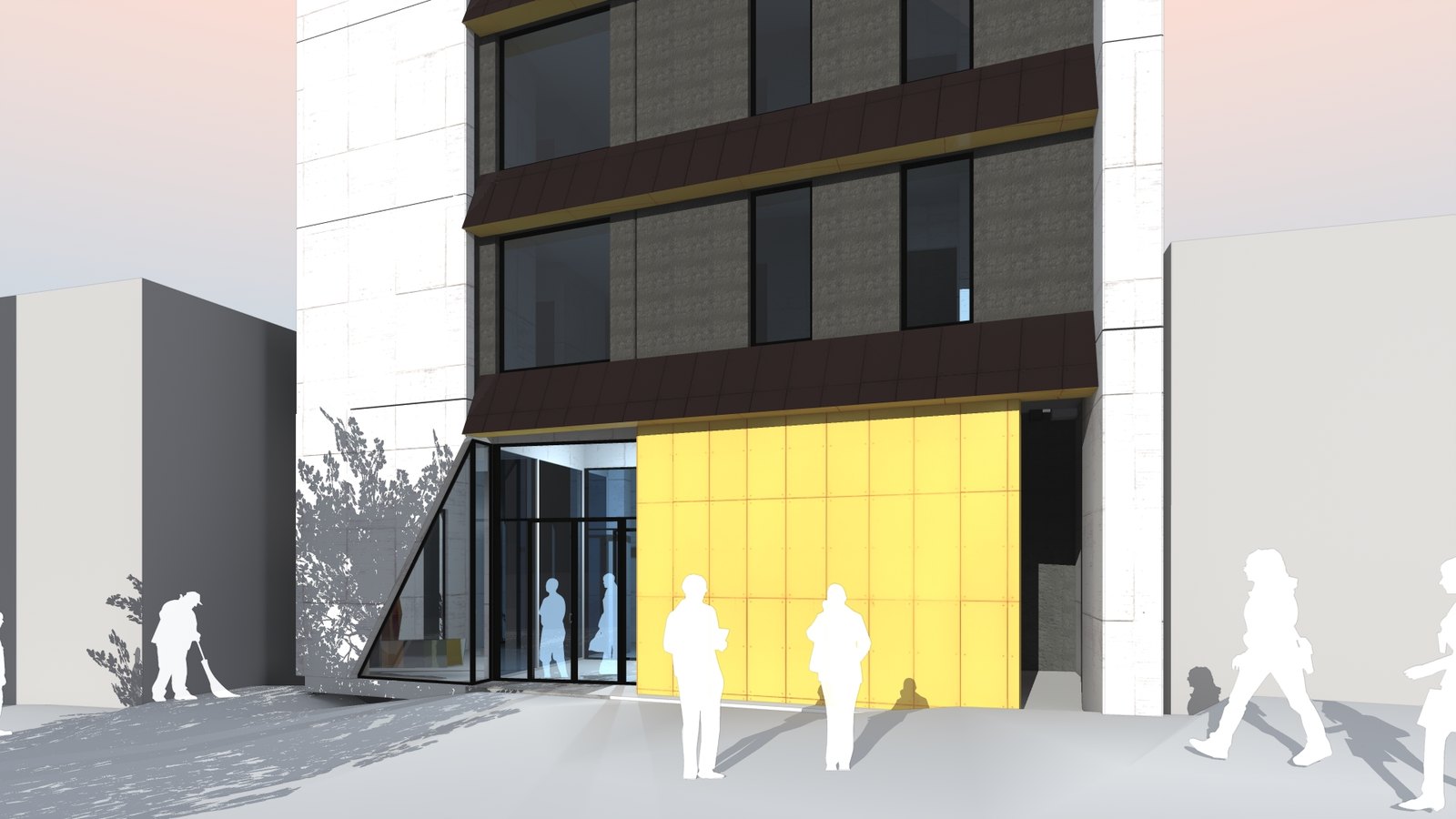 122 Anzac Avenue — consented design, entry
